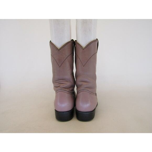 Pecos Bill Womens Size 6.5 B Roper Light Pink Leather Cowboy Western Boots - Picture 7 of 11